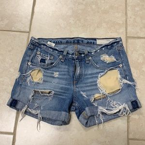 Rag & Bone distressed denim shorts